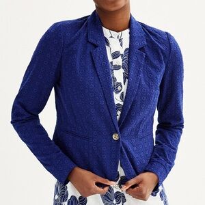 Women's Draper James Eyelet Textured Notch Lapel Blazer Jacket